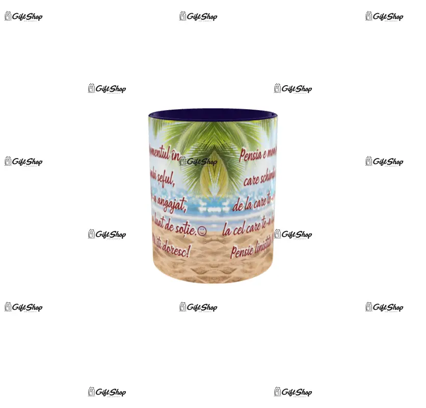 Pensia e momentul in care schimbi seful, cana din ceramica, 330ml, model cgs1781